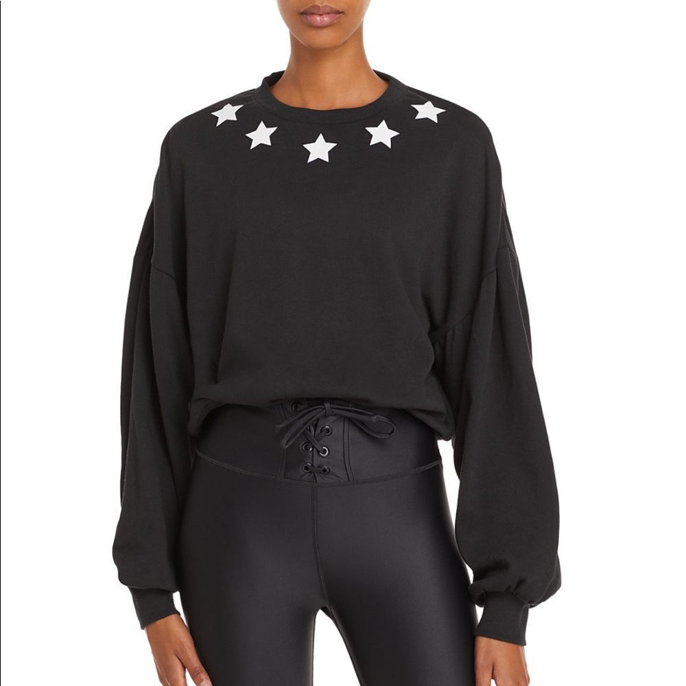 Aqua Athletic Star Print Sweatshirt